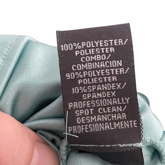 Vtg Y2K Babydoll Dress 22W / 3X Black Teal Mesh Beaded Vamp Goth Fairy Twilight - Picture 7 of 7